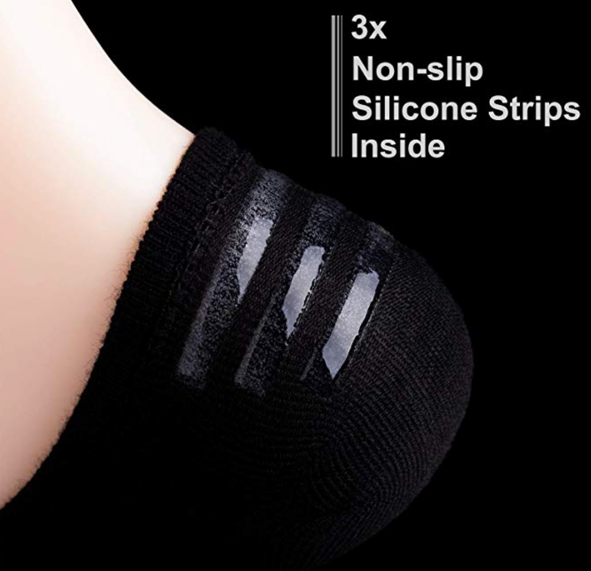 Adult Black No Show Socks