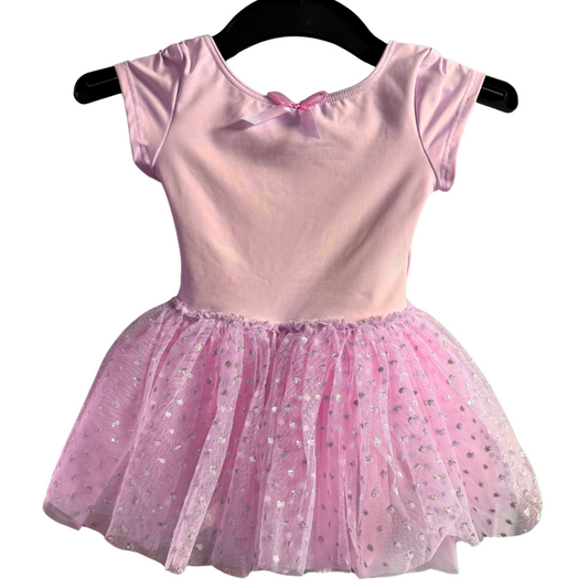 Pink Cap Sleeve Confetti Dress